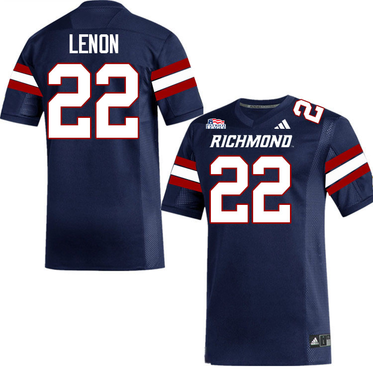 Richmond Spiders #22 Paris Lenon College Football Jerseys,Uniforms-Navy